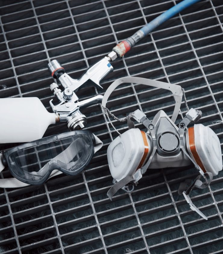 Sprayer for painting cars in the automotive industry.